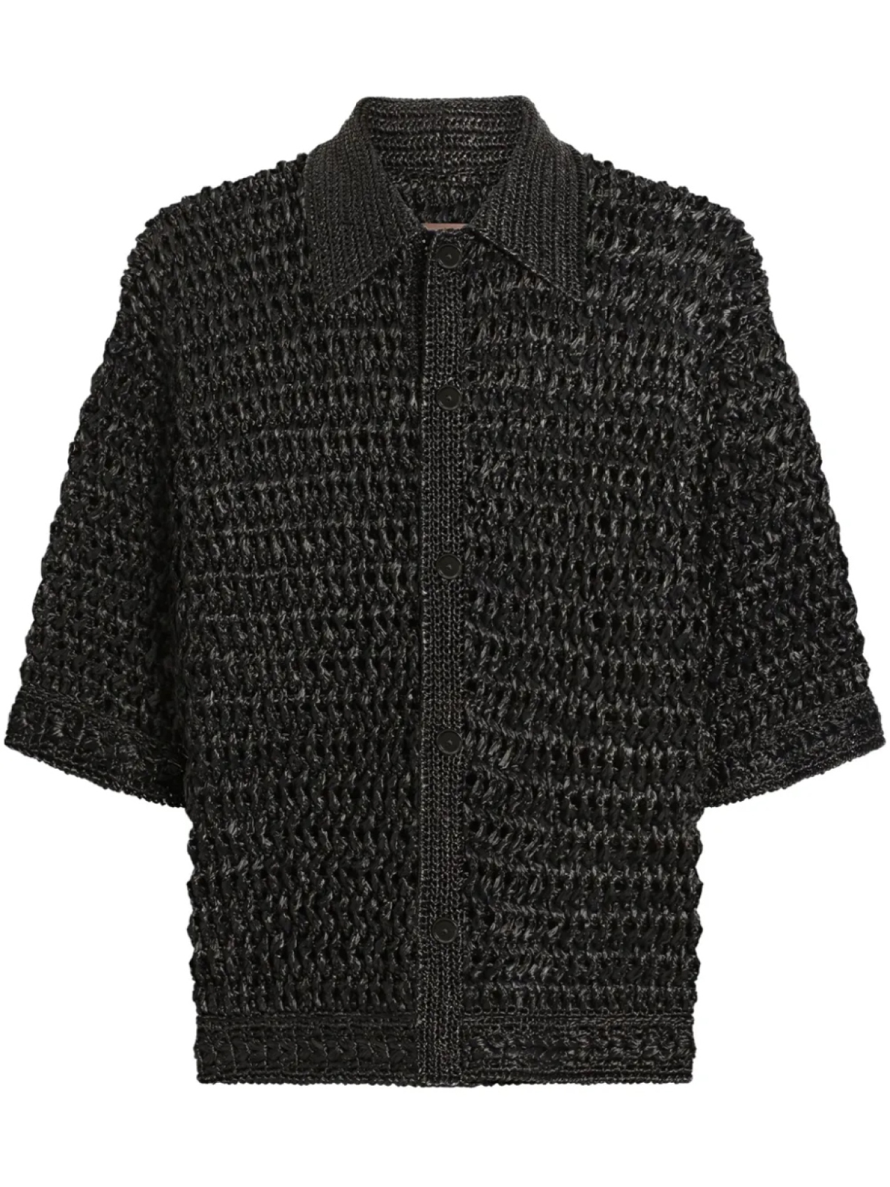 Рубашка Dolce & Gabbana ажурной вязки, черный 
Рубашка Dolce & Gabbana ажурной вязки, черный