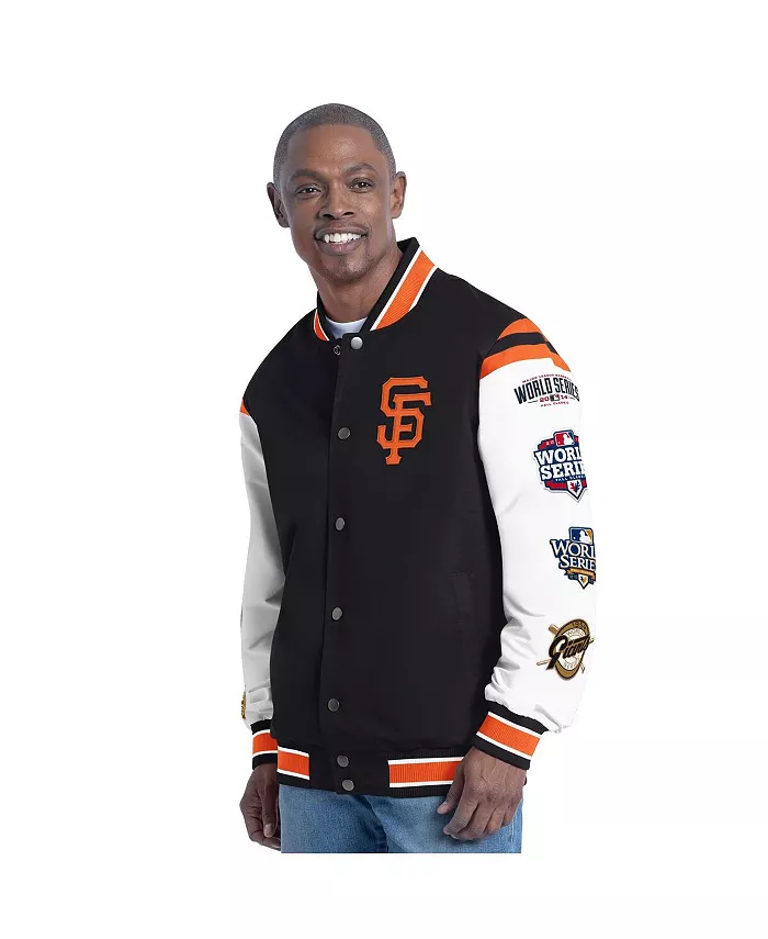 Мужская оранжево-белая бейсбольная куртка San Francisco Giants Recruit Commemorative на полной молнии G-III Sports by Carl Banks
Мужская оранжево-белая бейсбольная куртка San Francisco Giants Recruit Commemorative на полной молнии G-III Sports by Carl Banks