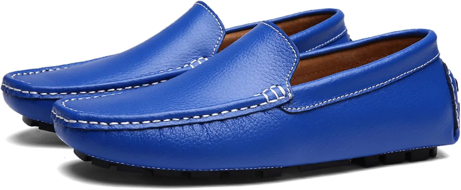 Мужские кожаные лоферы WUIWUIYU, повседневные слипоны, мягкие пенни-лоферы, обувь для прогулок, вождения и для яхты, синий
Мужские кожаные лоферы WUIWUIYU, повседневные слипоны, мягкие пенни-лоферы, обувь для прогулок, вождения и для яхты, синий