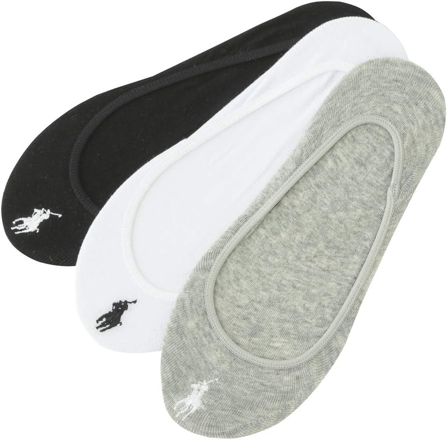 Polo Ralph Lauren женские классические спортивные ультранизкие носки - набор из 3 пар - легкий комфорт из хлопка, Black/White/Grey'
Polo Ralph Lauren женские классические спортивные ультранизкие носки - набор из 3 пар - легкий комфорт из хлопка, Black/White/Grey'