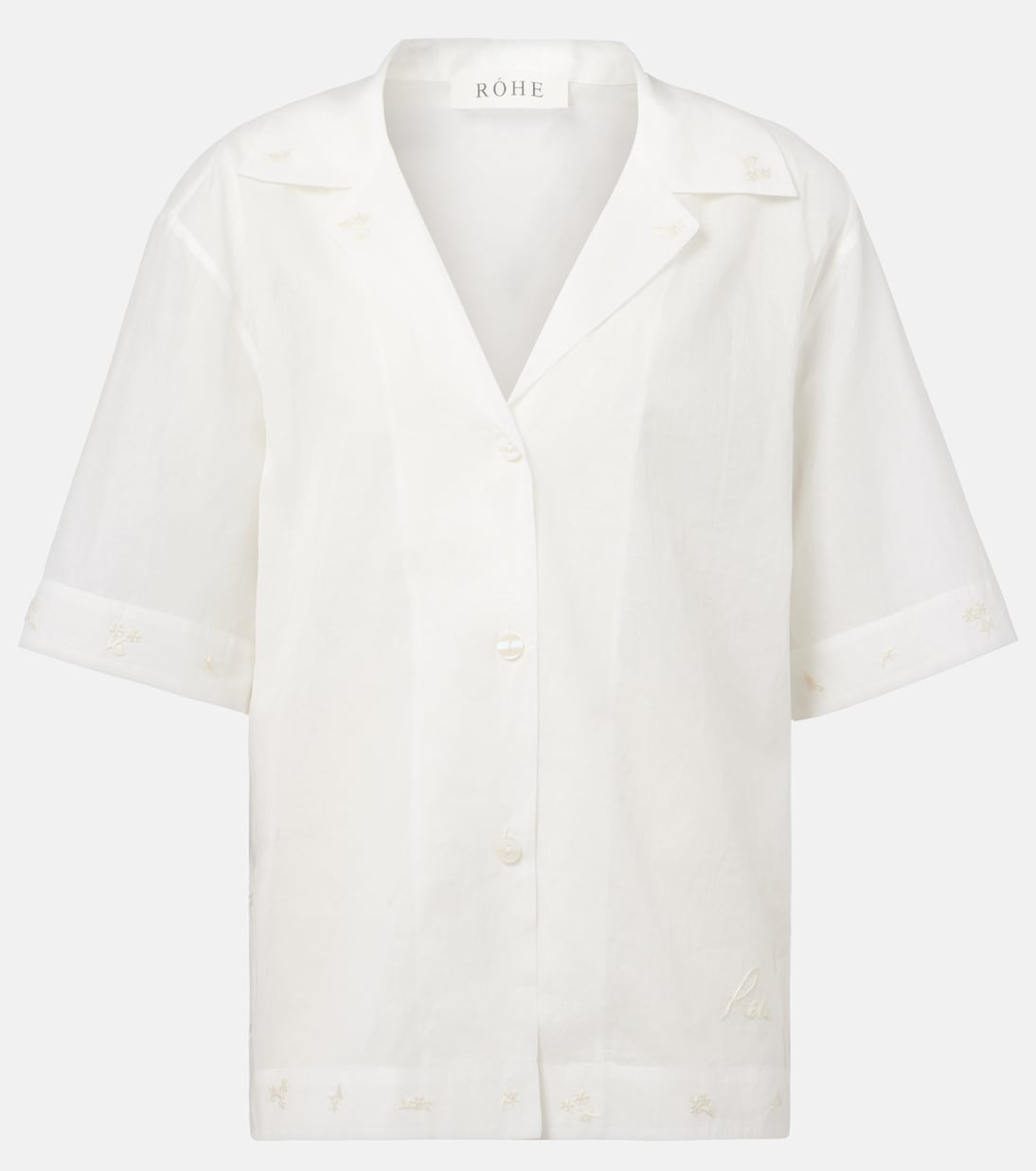 Полупрозрачная хлопковая органзовая блуза с цветочным принтом Róhe, белый
Полупрозрачная хлопковая органзовая блуза с цветочным принтом Róhe, белый