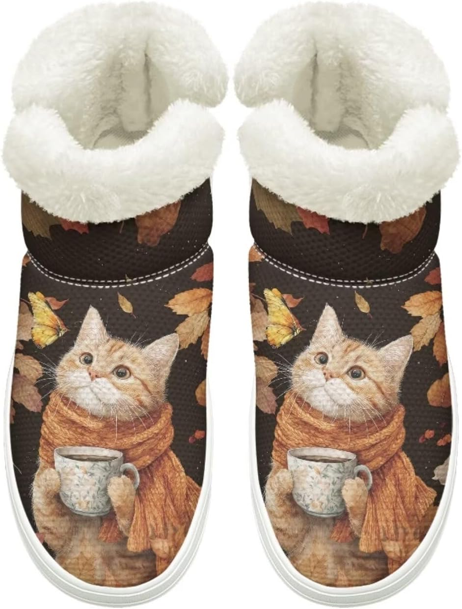 Ботинки Cugasmaru Slip-on для женщин и мужчин с противоскользящей подошвой, зимние меховые снежные сапоги с эластичной вставкой для женщин, для активного отдыха на улице, подарок, Cat Fall Leaf
Ботинки Cugasmaru Slip-on для женщин и мужчин с противоскользящей подошвой, зимние меховые снежные сапоги с эластичной вставкой для женщин, для активного отдыха на улице, подарок, Cat Fall Leaf