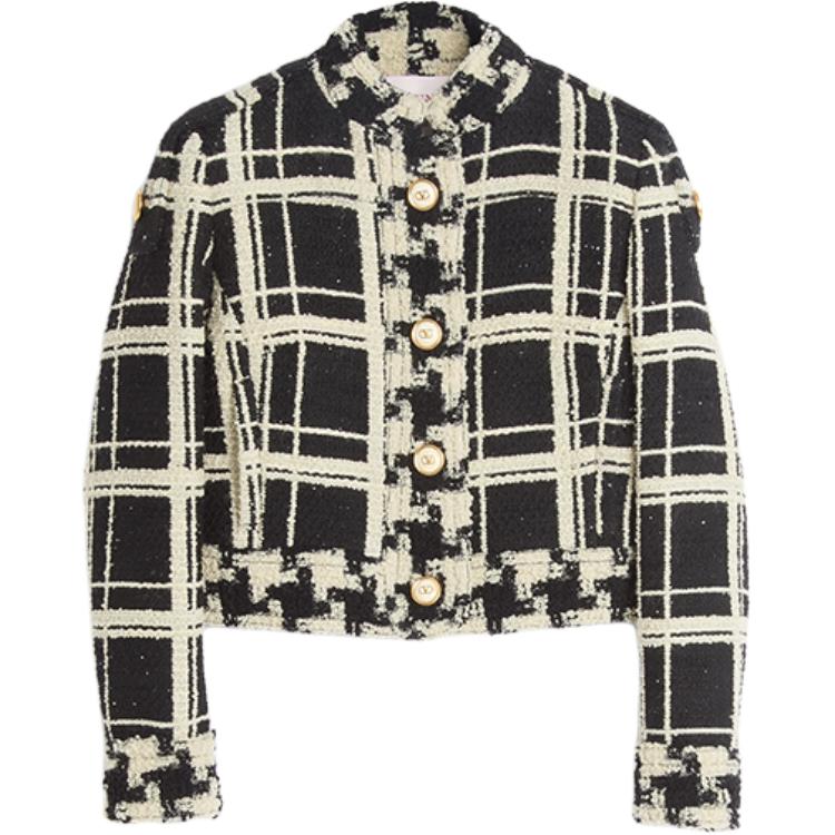 Valentino Приталенное твидовое пальто с прямым подолом, Black White
Valentino Приталенное твидовое пальто с прямым подолом, Black White