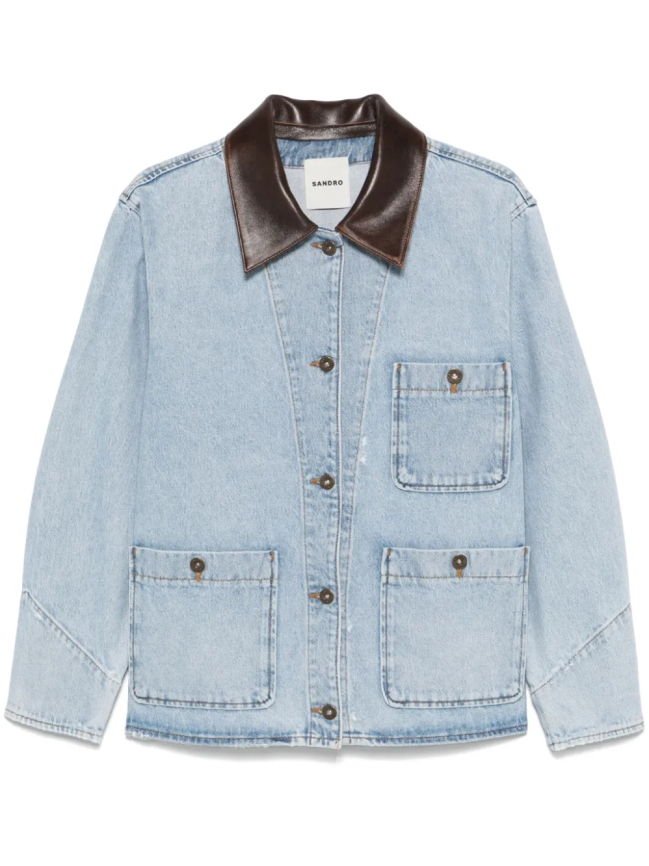SANDRO джинсовая куртка с контрастным воротником, синий
SANDRO джинсовая куртка с контрастным воротником, синий