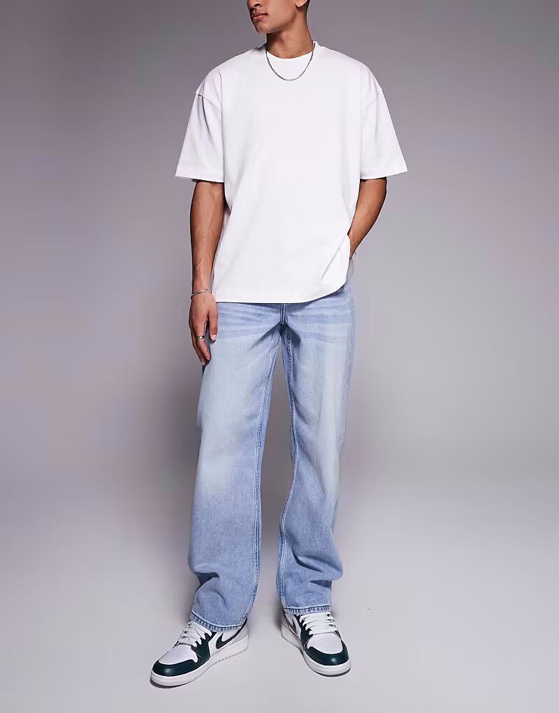 Мешковатые джинсы ASOS DESIGN светло-голубого цвета
Мешковатые джинсы ASOS DESIGN светло-голубого цвета