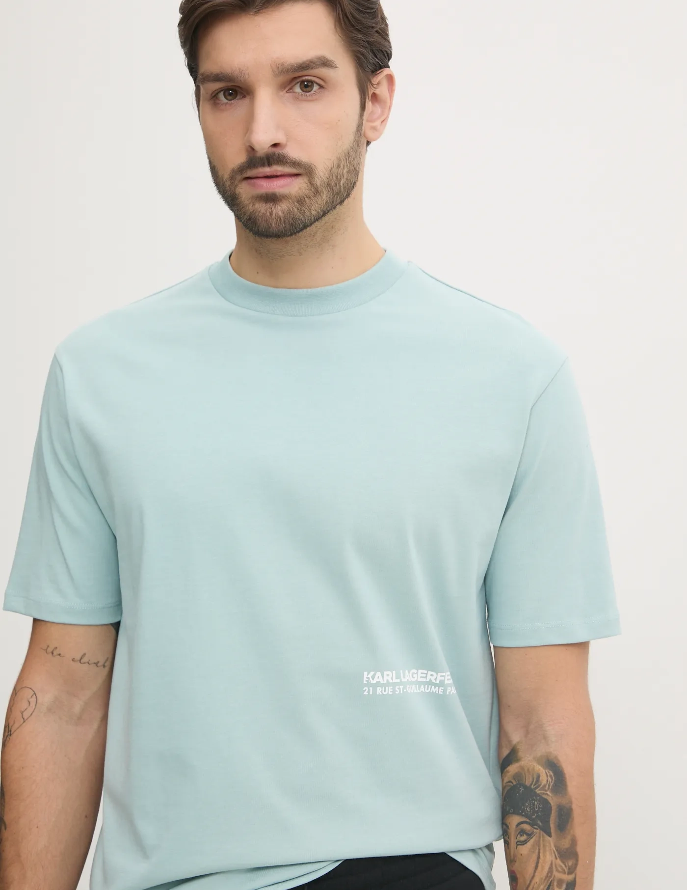 Хлопковая футболка Karl Lagerfeld, бирюзовый
Хлопковая футболка Karl Lagerfeld, бирюзовый