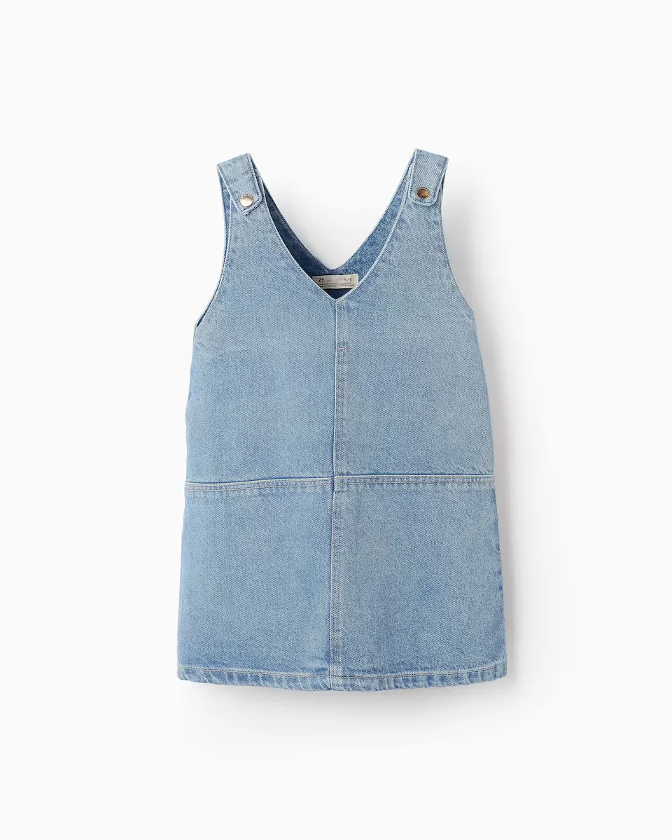 Платье-сарафан для девочки из 100% хлопкового денима Zippy, светло-голубой
Платье-сарафан для девочки из 100% хлопкового денима Zippy, светло-голубой