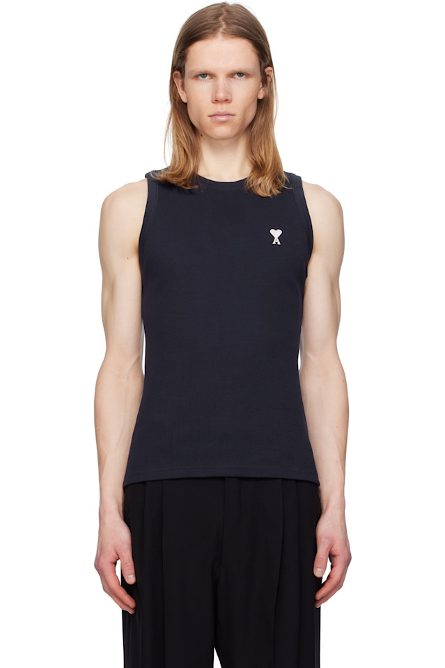 Хлопковый рибами топ ami de coeur Ami Paris, синий
Хлопковый рибами топ ami de coeur Ami Paris, синий