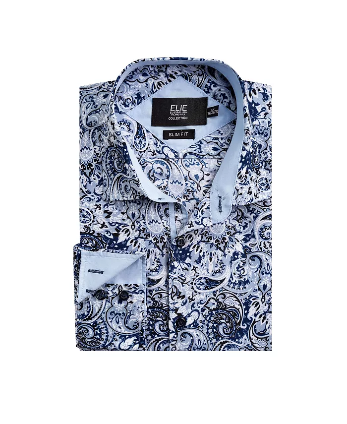 Рубашка для мальчиков-подростков приталенная с принтом Elie Balleh, синий
Рубашка для мальчиков-подростков приталенная с принтом Elie Balleh, синий