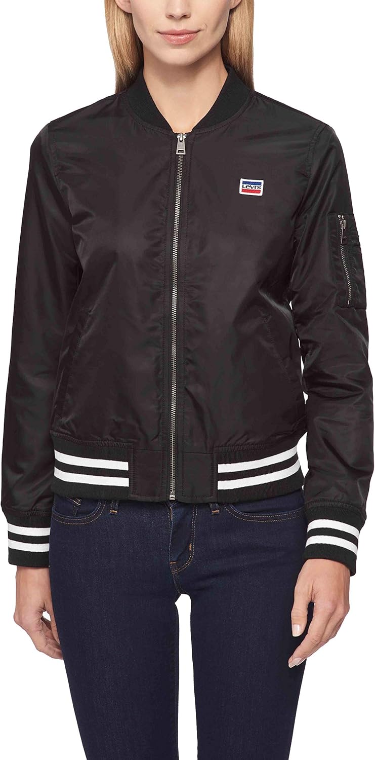 Женская куртка-бомбер Levi's в полоску в стиле ретро (стандартные и большие размеры), Black
Женская куртка-бомбер Levi's в полоску в стиле ретро (стандартные и большие размеры), Black