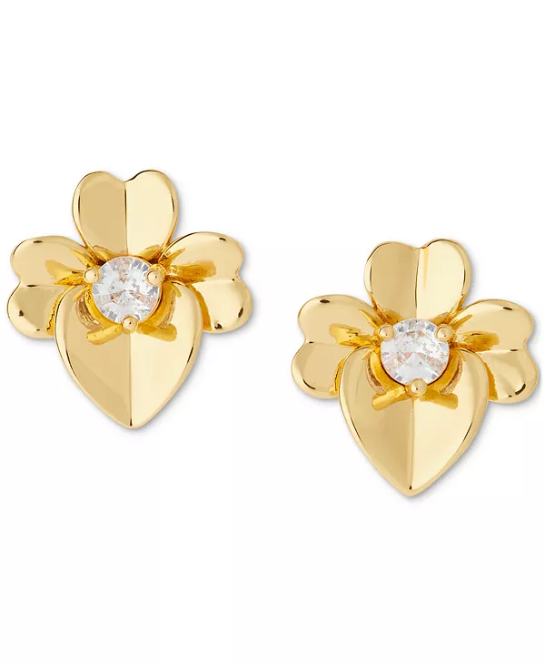 Драгоценные серьги-гвоздики золотистого оттенка с анютиными глазками Kate Spade New York, gold.
Драгоценные серьги-гвоздики золотистого оттенка с анютиными глазками Kate Spade New York, gold.