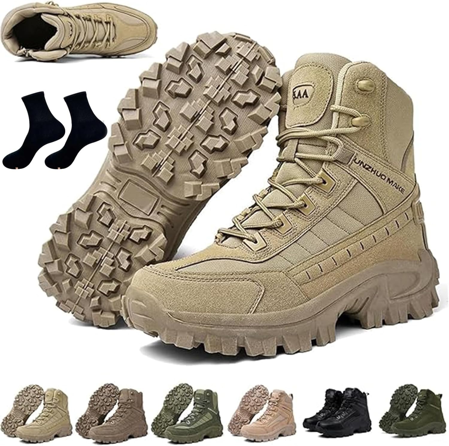 Мужские ортопедические рабочие ботинки GHTRHSB с защитой от проколов, водонепроницаемые, противорастяжительные, для походов, легкие тактические боевые ботинки для активного отдыха с боковой молнией, Sand-a
Мужские ортопедические рабочие ботинки GHTRHSB с защитой от проколов, водонепроницаемые, противорастяжительные, для походов, легкие тактические боевые ботинки для активного отдыха с боковой молнией, Sand-a