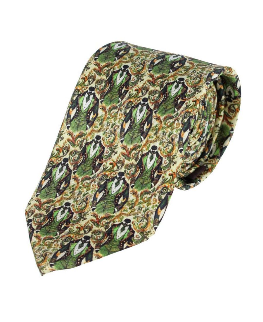 Мужской шелковый галстук с оригинальным рисунком Давайте потанцуем TRAFALGAR, Green
Мужской шелковый галстук с оригинальным рисунком Давайте потанцуем TRAFALGAR, Green