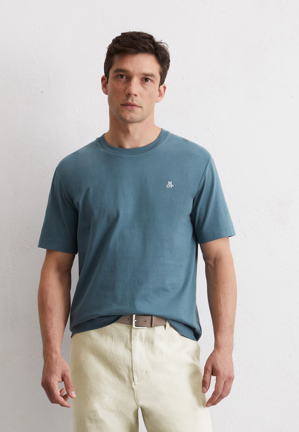 Базовая футболка SHORT SLEEVE LOGO PRINT Marc O'Polo, темно-синий 
Базовая футболка SHORT SLEEVE LOGO PRINT Marc O'Polo, темно-синий