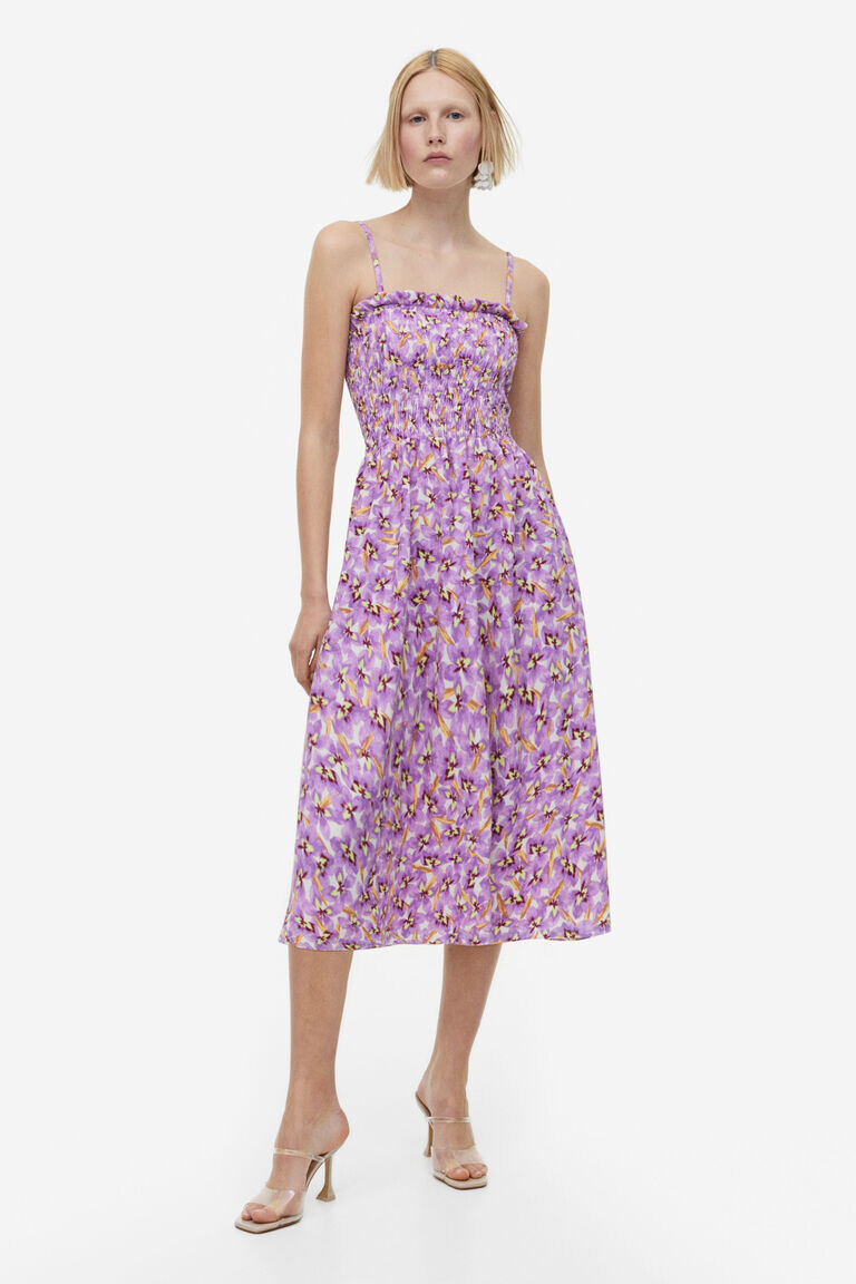 Платье со сборками H&M, фиолетовый
Платье со сборками H&M, фиолетовый