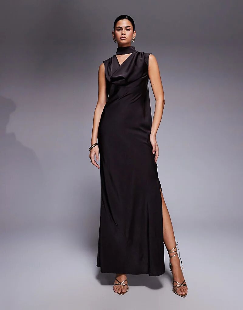 Платье миди из атласа ASOS DESIGN с воротником-хомутиком, завязками на шее и отворотом на спине, темно-шоколадного цвета
Платье миди из атласа ASOS DESIGN с воротником-хомутиком, завязками на шее и отворотом на спине, темно-шоколадного цвета