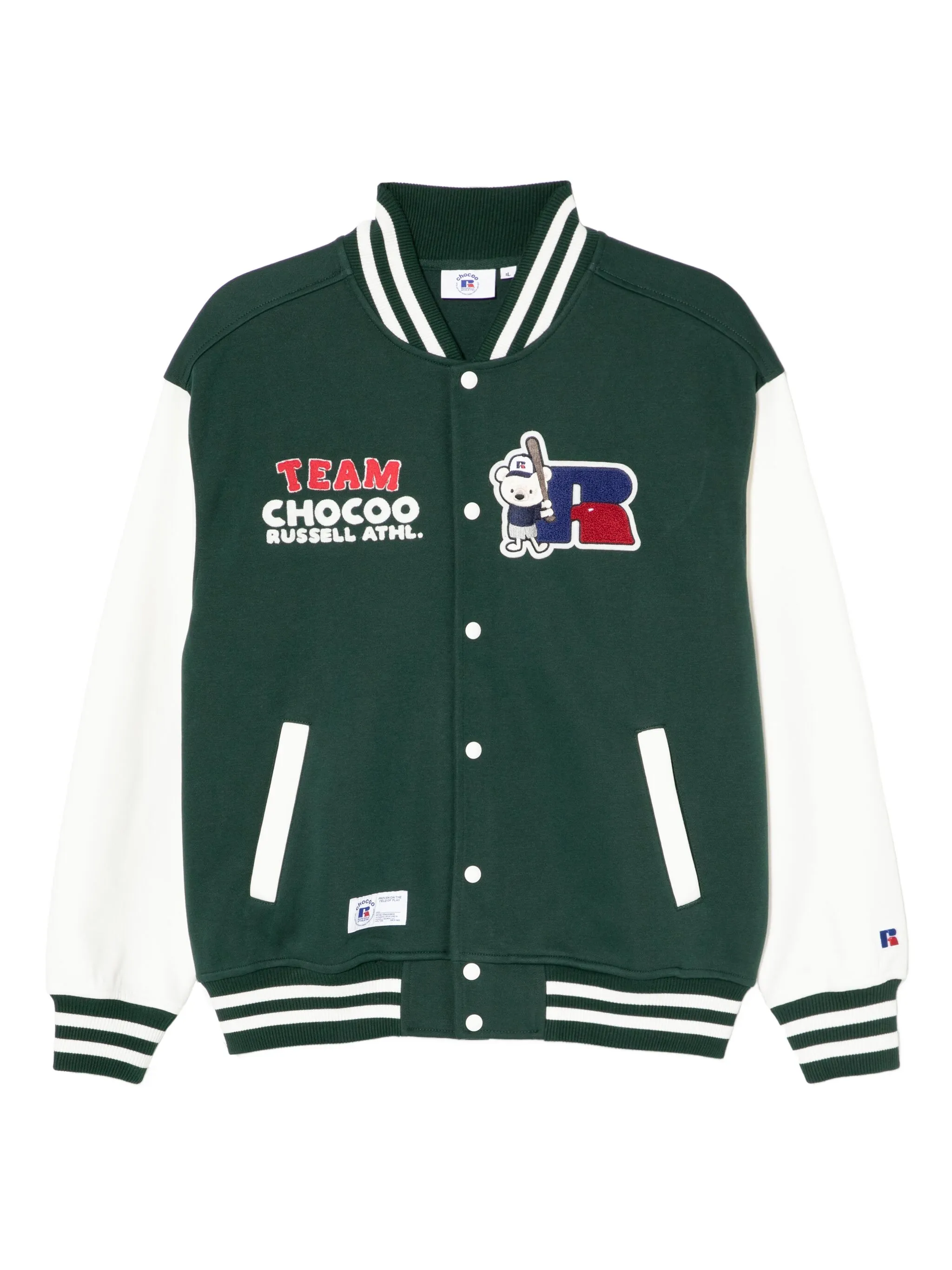 Куртка с вышивкой из коллаборации с Russell Athletic Chocoolate, зеленый
Куртка с вышивкой из коллаборации с Russell Athletic Chocoolate, зеленый