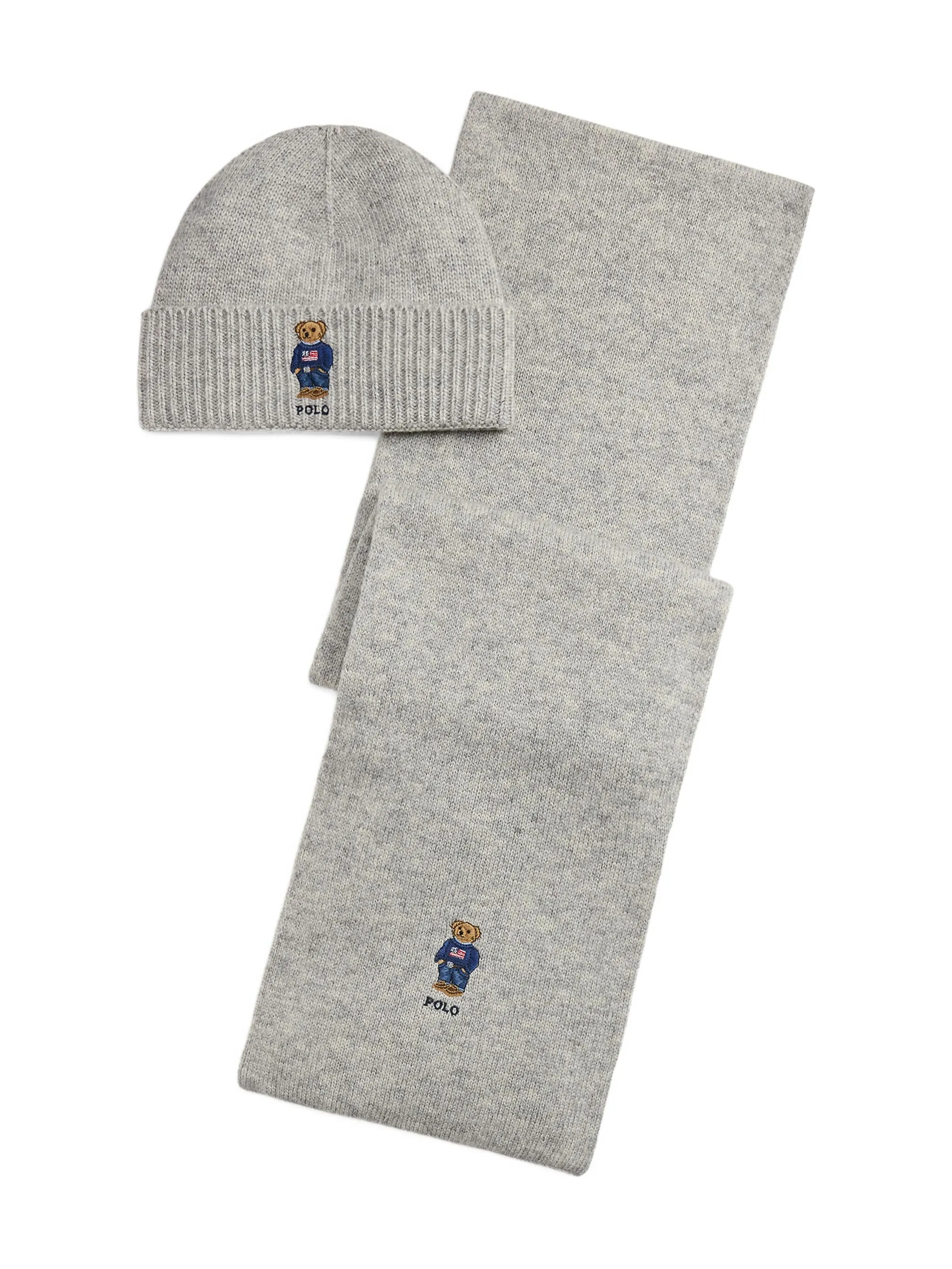 Комплект из шапки бини и шарфа с вышивкой Polo Ralph Lauren, серый
Комплект из шапки бини и шарфа с вышивкой Polo Ralph Lauren, серый