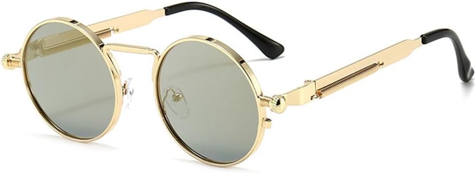 Панк-солнцезащитные очки для женщин, зеркальные круглые металлические солнцезащитные очки с антибликовым покрытием, винтажные мужские очки для вождения, защита от УФ-излучения UV400 KTUCN, Gold Silver Mirror1
Панк-солнцезащитные очки для женщин, зеркальные круглые металлические солнцезащитные очки с антибликовым покрытием, винтажные мужские очки для вождения, защита от УФ-излучения UV400 KTUCN, Gold Silver Mirror1