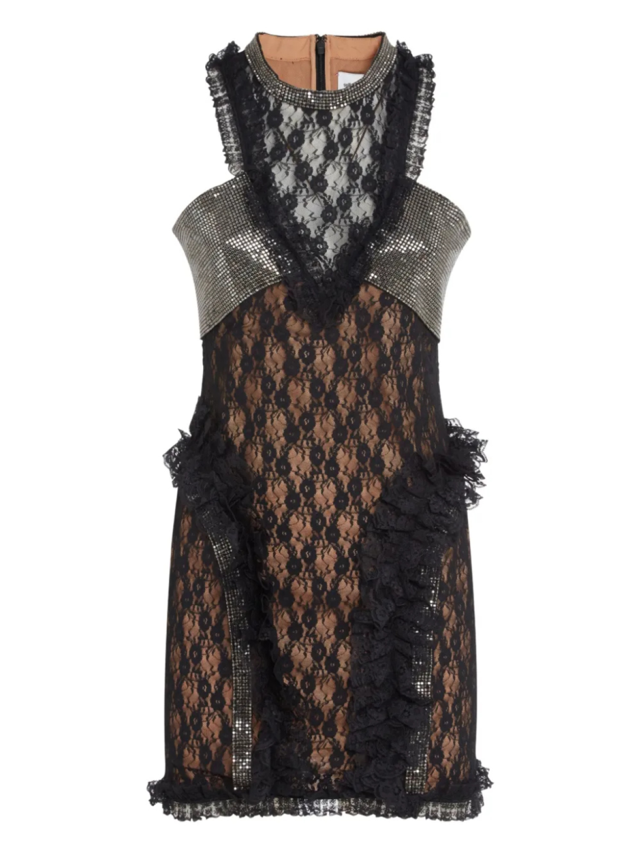 Мини-платье с кружевом и кристаллами Self-Portrait, черный
Мини-платье с кружевом и кристаллами Self-Portrait, черный
