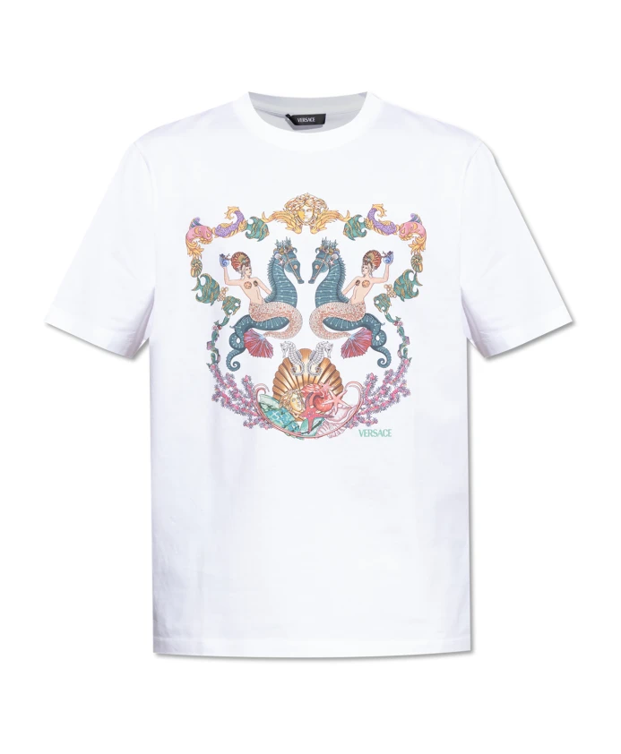 Футболка с ярким принтом Versace, белый
Футболка с ярким принтом Versace, белый