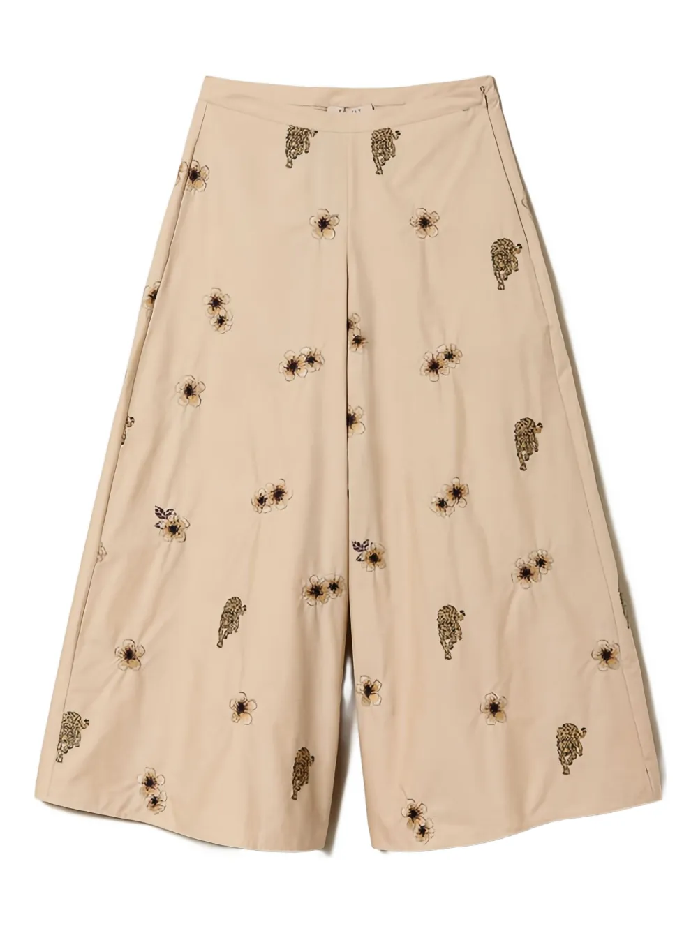 Брюки широкого кроя с цветочной вышивкой TWINSET, нейтральный
Брюки широкого кроя с цветочной вышивкой TWINSET, нейтральный