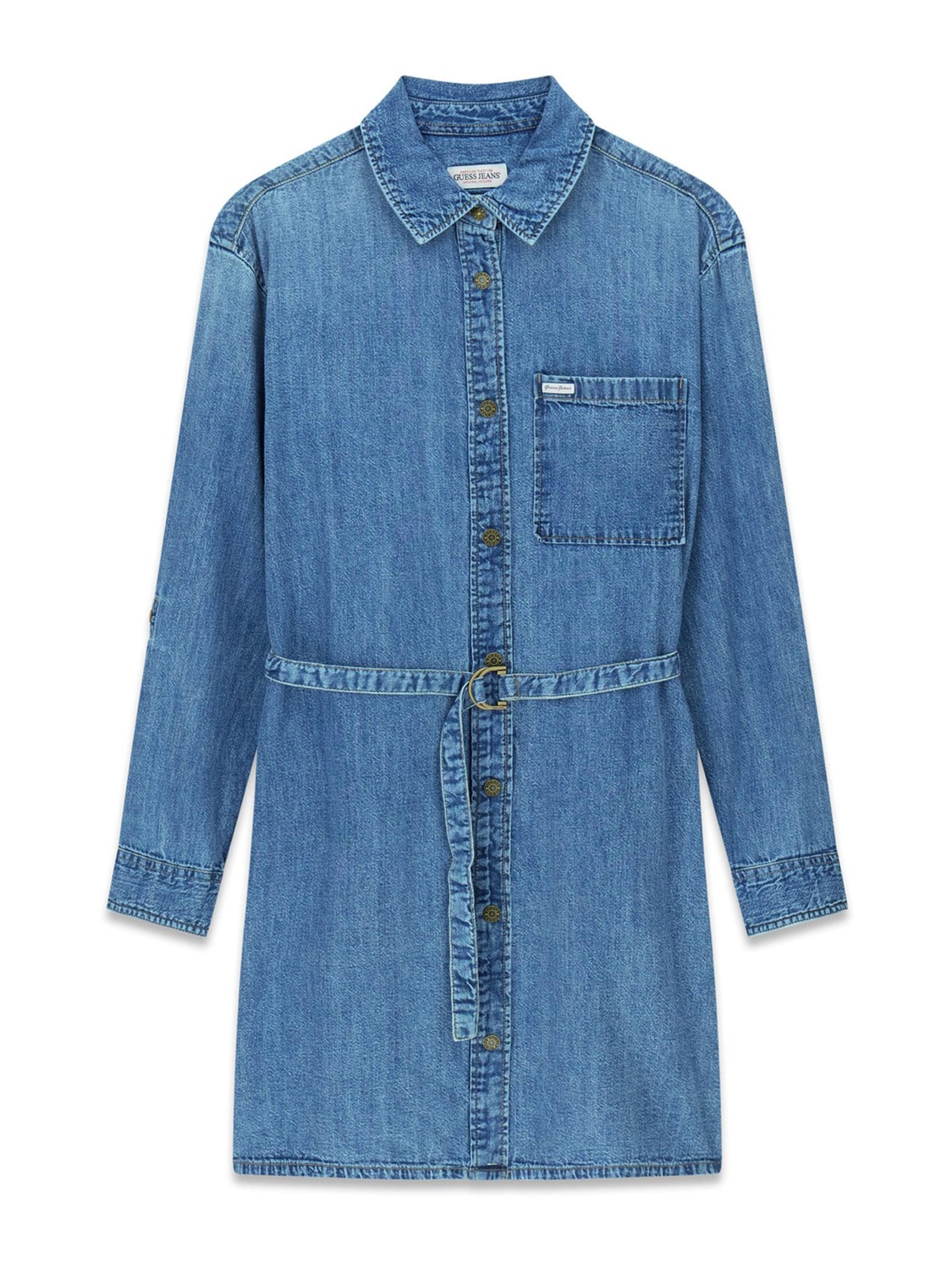 GUESS JEANS Рубашка-платье в синем дениме
GUESS JEANS Рубашка-платье в синем дениме