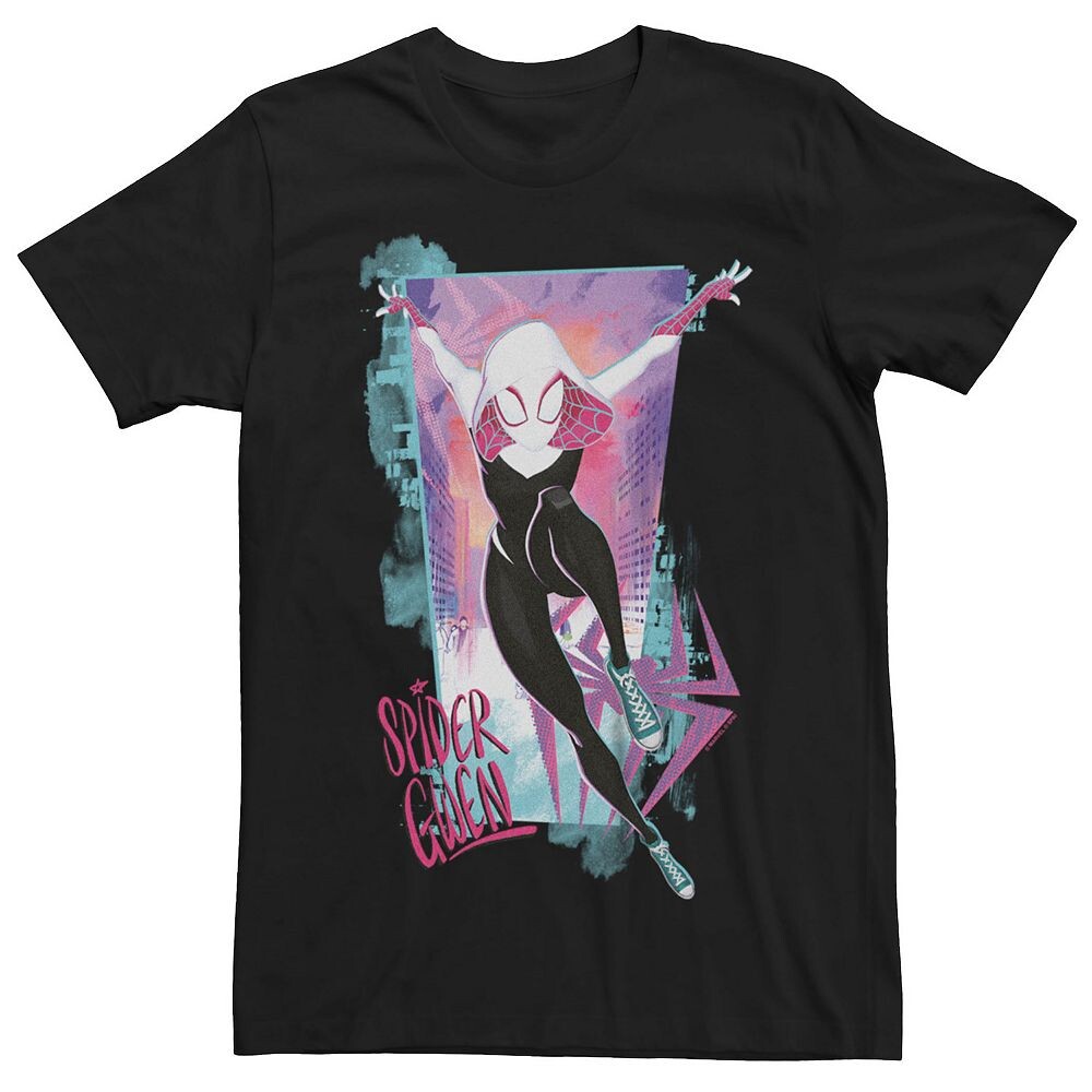 Мужская футболка с рисунком Marvel Spiderman Across the Spider Verse Spider-Gwen, черный
Мужская футболка с рисунком Marvel Spiderman Across the Spider Verse Spider-Gwen, черный