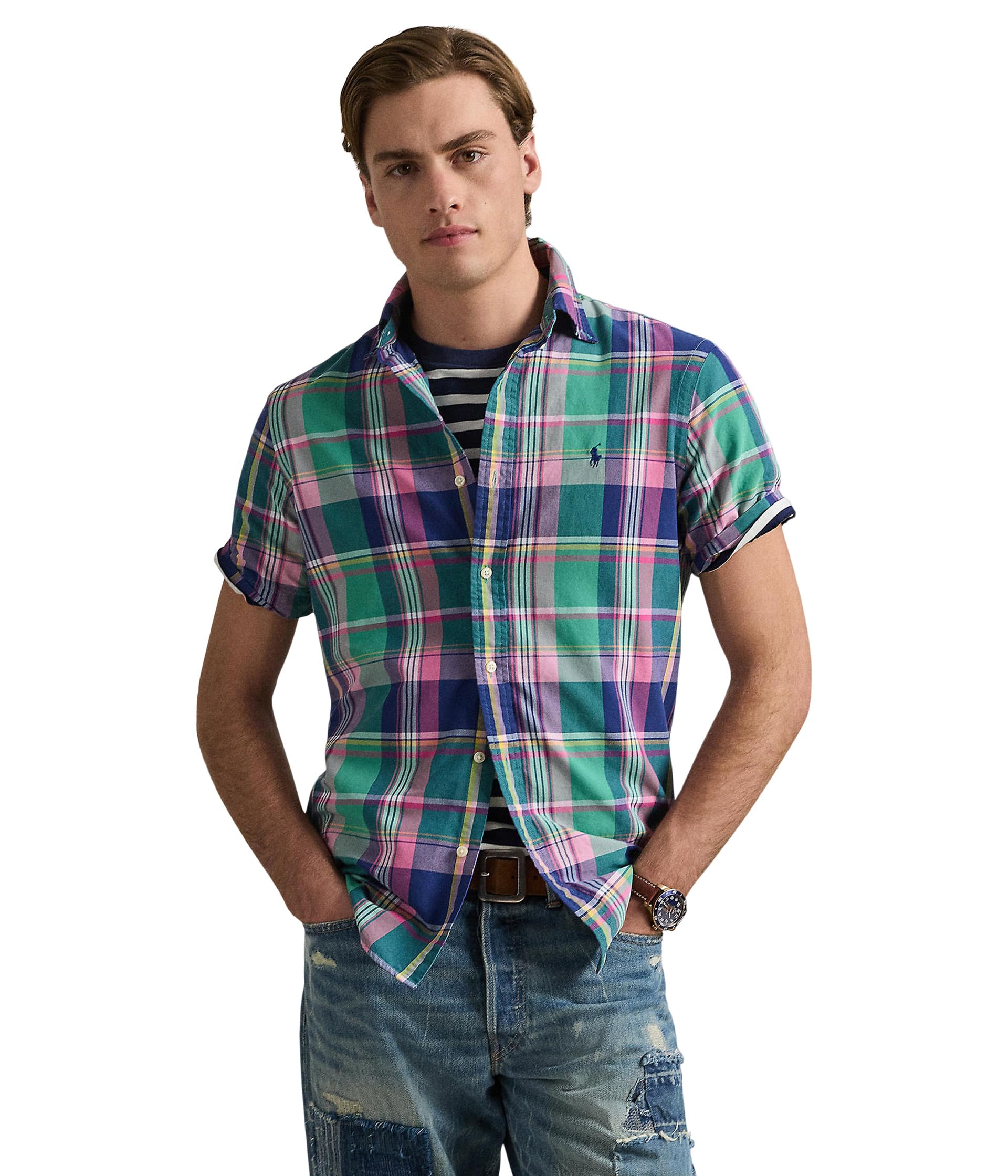 Поло Polo Ralph Lauren Classic Fit Plaid Oxford Shirt, цвет Green/Pink Multi
Поло Polo Ralph Lauren Classic Fit Plaid Oxford Shirt, цвет Green/Pink Multi