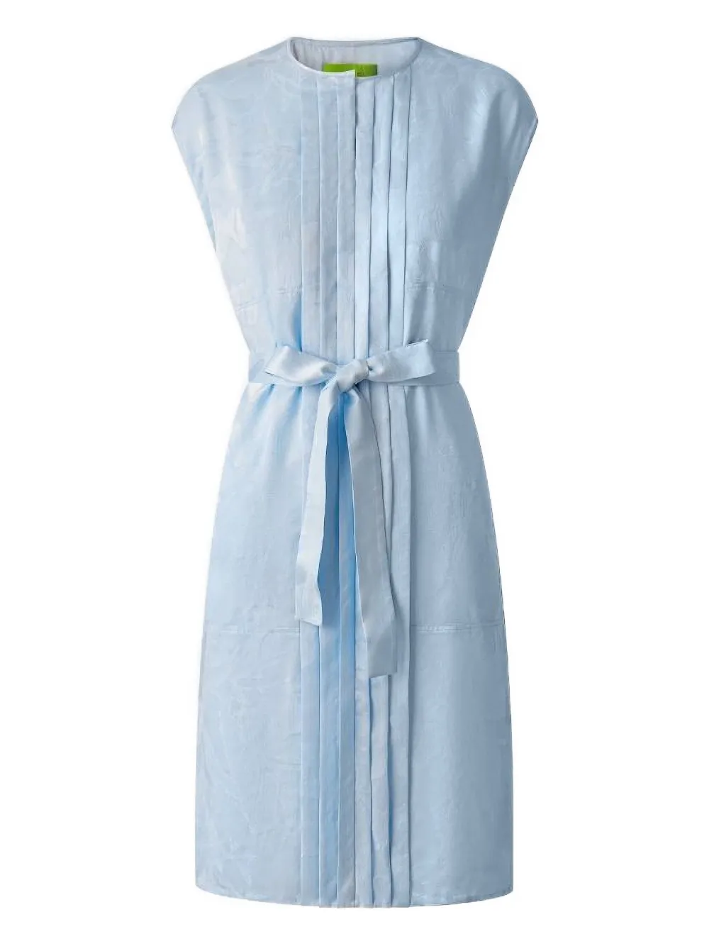 Платье миди из плиссированного шелка Shanghai Tang, синий 
Платье миди из плиссированного шелка Shanghai Tang, синий