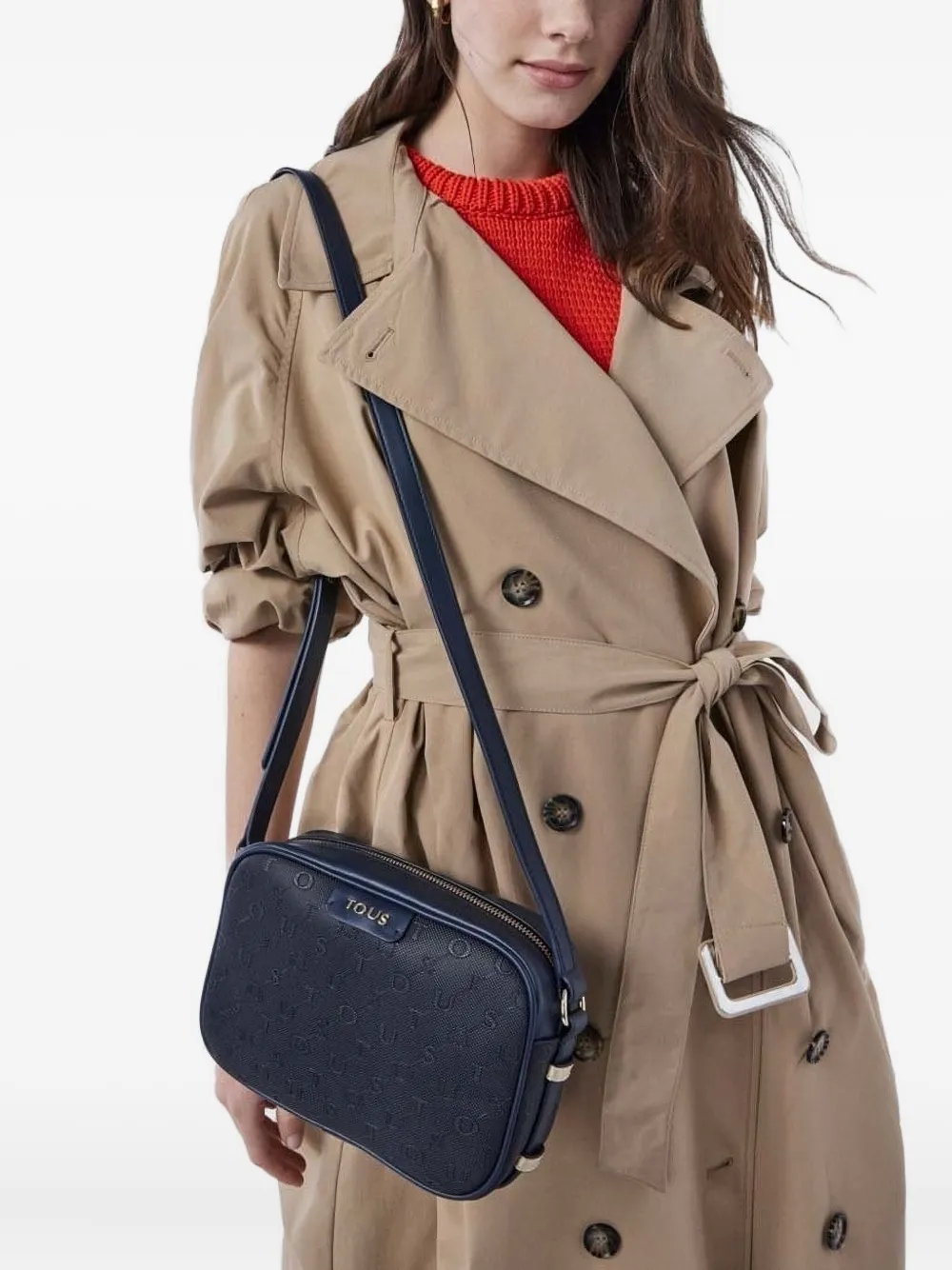 Сумка через плечо с тисненой монограммой TOUS, синий
Сумка через плечо с тисненой монограммой TOUS, синий