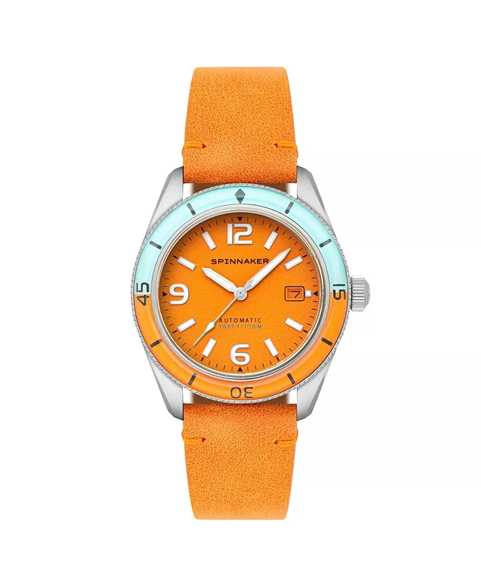 Мужские часы Fleuss Automatic с оранжевым кожаным ремешком, 43 мм Spinnaker
Мужские часы Fleuss Automatic с оранжевым кожаным ремешком, 43 мм Spinnaker