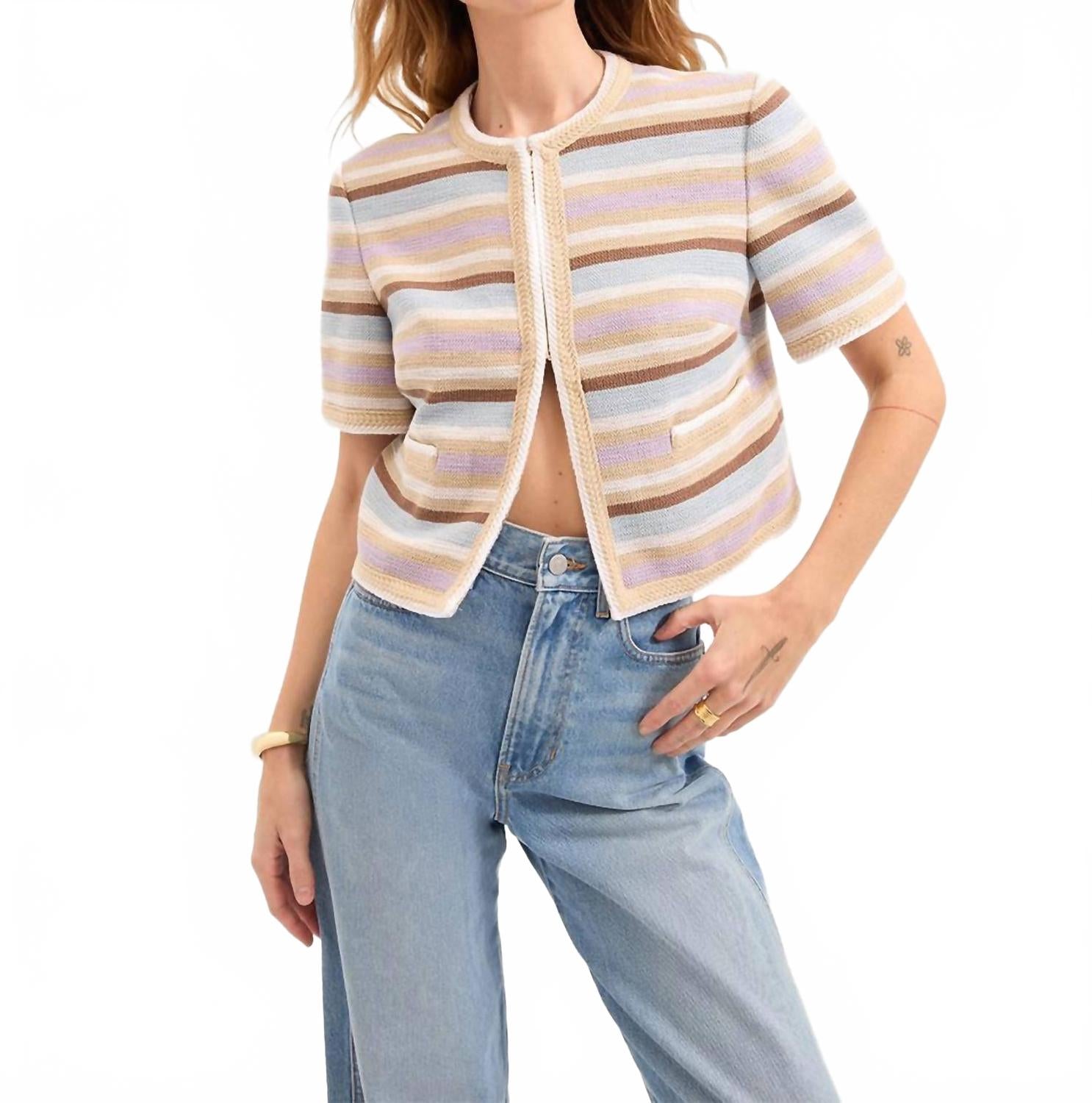 Куртка с короткими рукавами Wyatt цвета Stone Khaki Multi Veronica Beard
Куртка с короткими рукавами Wyatt цвета Stone Khaki Multi Veronica Beard