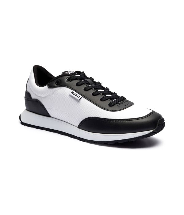 Кроссовки мужские Hugo комбинированные, белый/черный 
Кроссовки мужские Hugo комбинированные, белый/черный