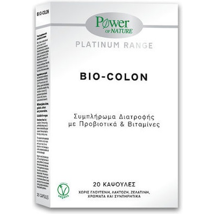 Сила природы Platinum Range Bio-Colon - 20 капсул Power Health
Сила природы Platinum Range Bio-Colon - 20 капсул Power Health