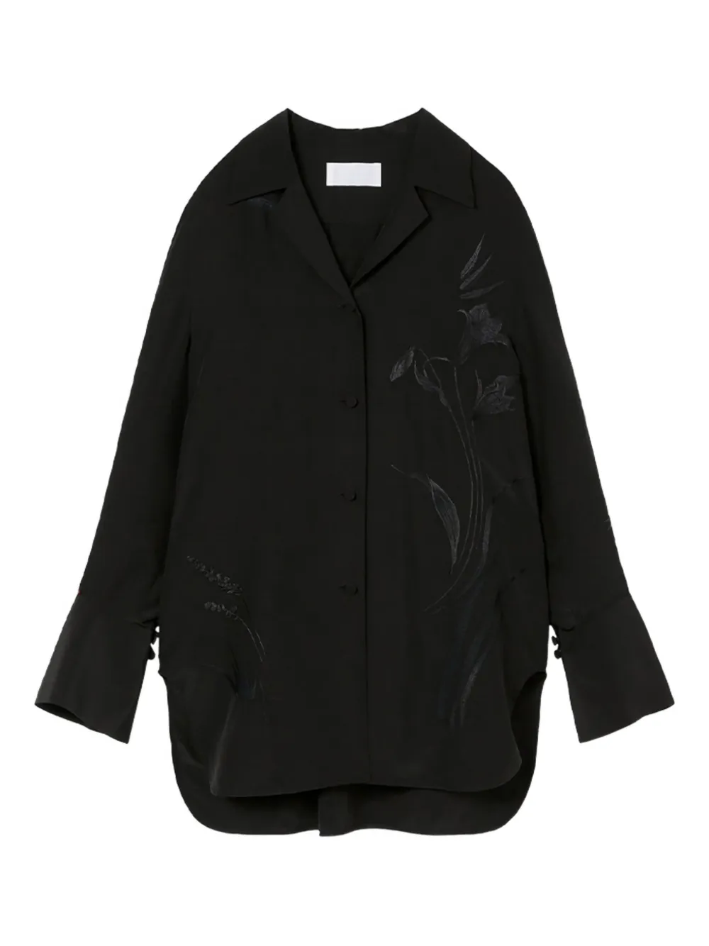 Рубашка с цветочной вышивкой Mame Kurogouchi, черный
Рубашка с цветочной вышивкой Mame Kurogouchi, черный