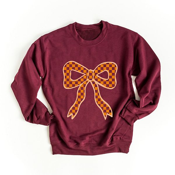 Coquette orange checker bow - Женский графический свитшот Simply Sage Market, Maroon
Coquette orange checker bow - Женский графический свитшот Simply Sage Market, Maroon
