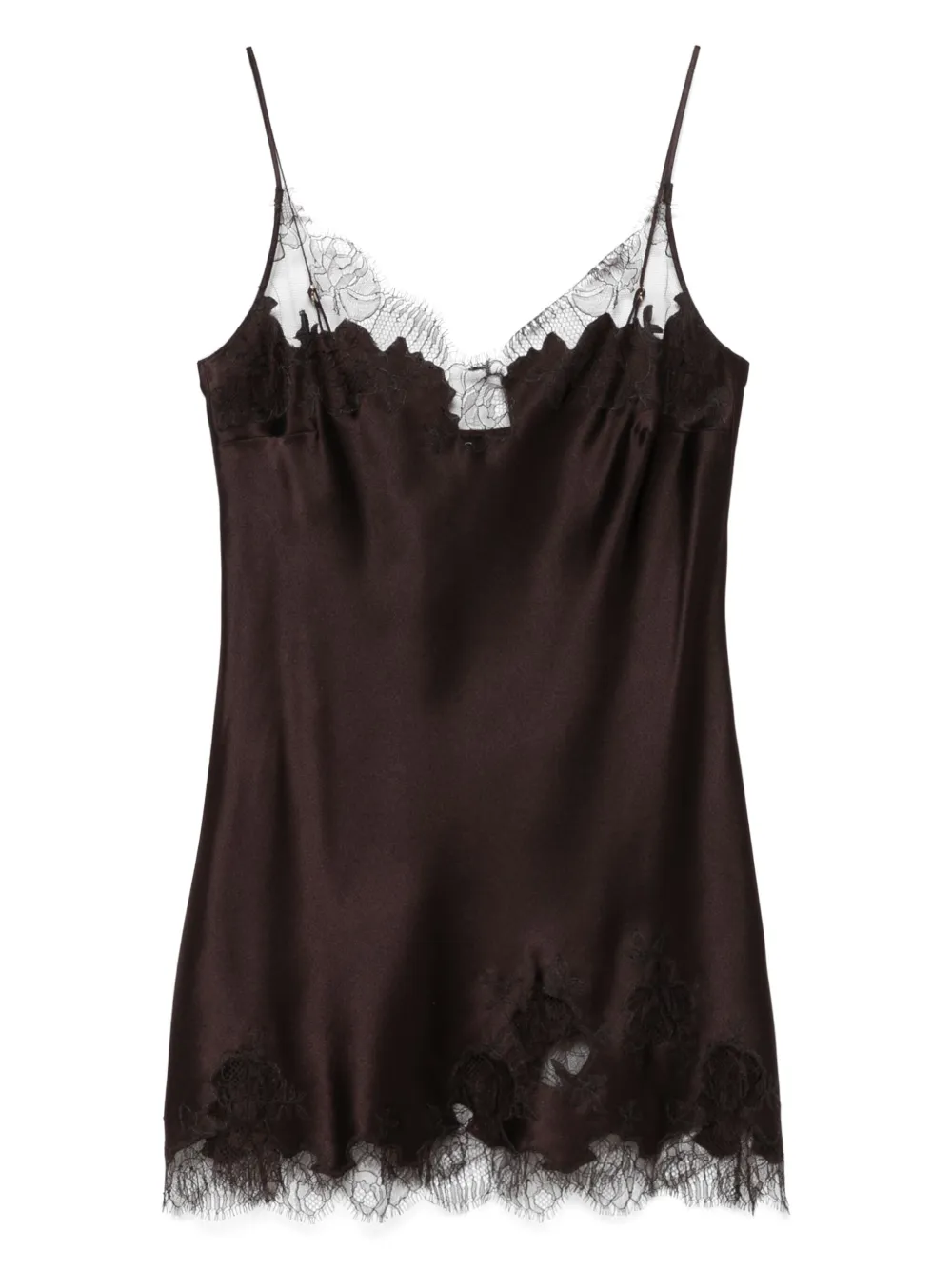 Шелковое платье-комбинация Carine Gilson, коричневый
Шелковое платье-комбинация Carine Gilson, коричневый