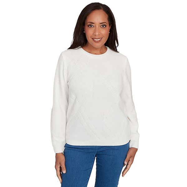Женский свитер с кабельным узором из шенилла Alfred Dunner, Ivory
Женский свитер с кабельным узором из шенилла Alfred Dunner, Ivory