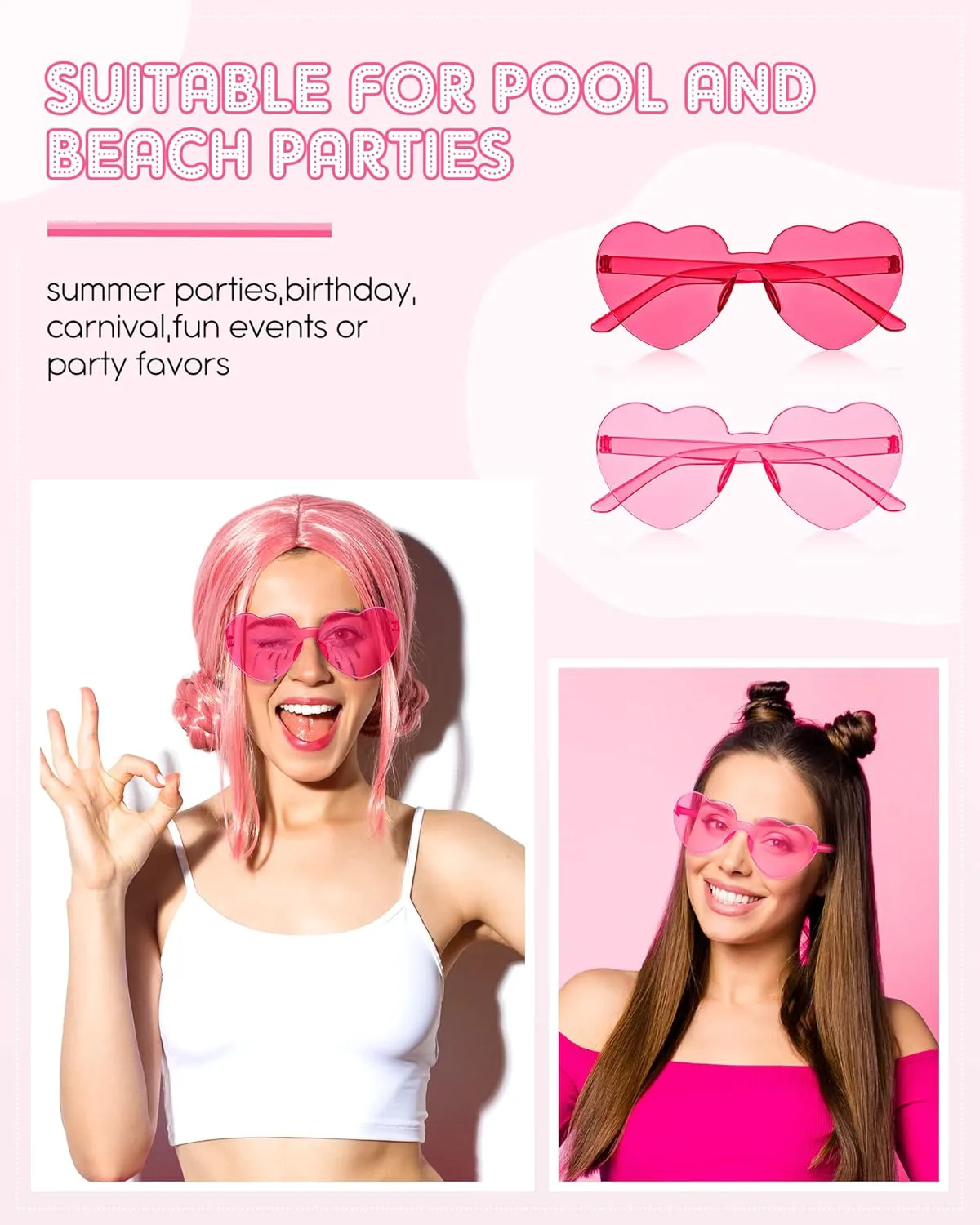 30 пар солнцезащитных очков в форме сердца, сувениры для вечеринки, разноцветные очки в форме сердца, оптом для праздника или девичника Copkim, Red, Pink, Rose
30 пар солнцезащитных очков в форме сердца, сувениры для вечеринки, разноцветные очки в форме сердца, оптом для праздника или девичника Copkim, Red, Pink, Rose