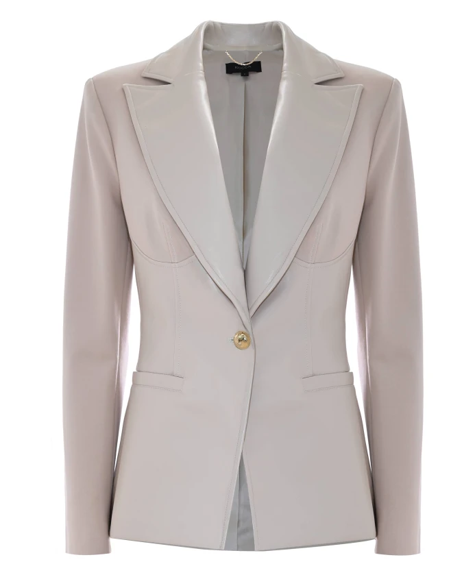 Шикарный приталенный жакет с окантовочными карманами Kocca, бежевый
Шикарный приталенный жакет с окантовочными карманами Kocca, бежевый