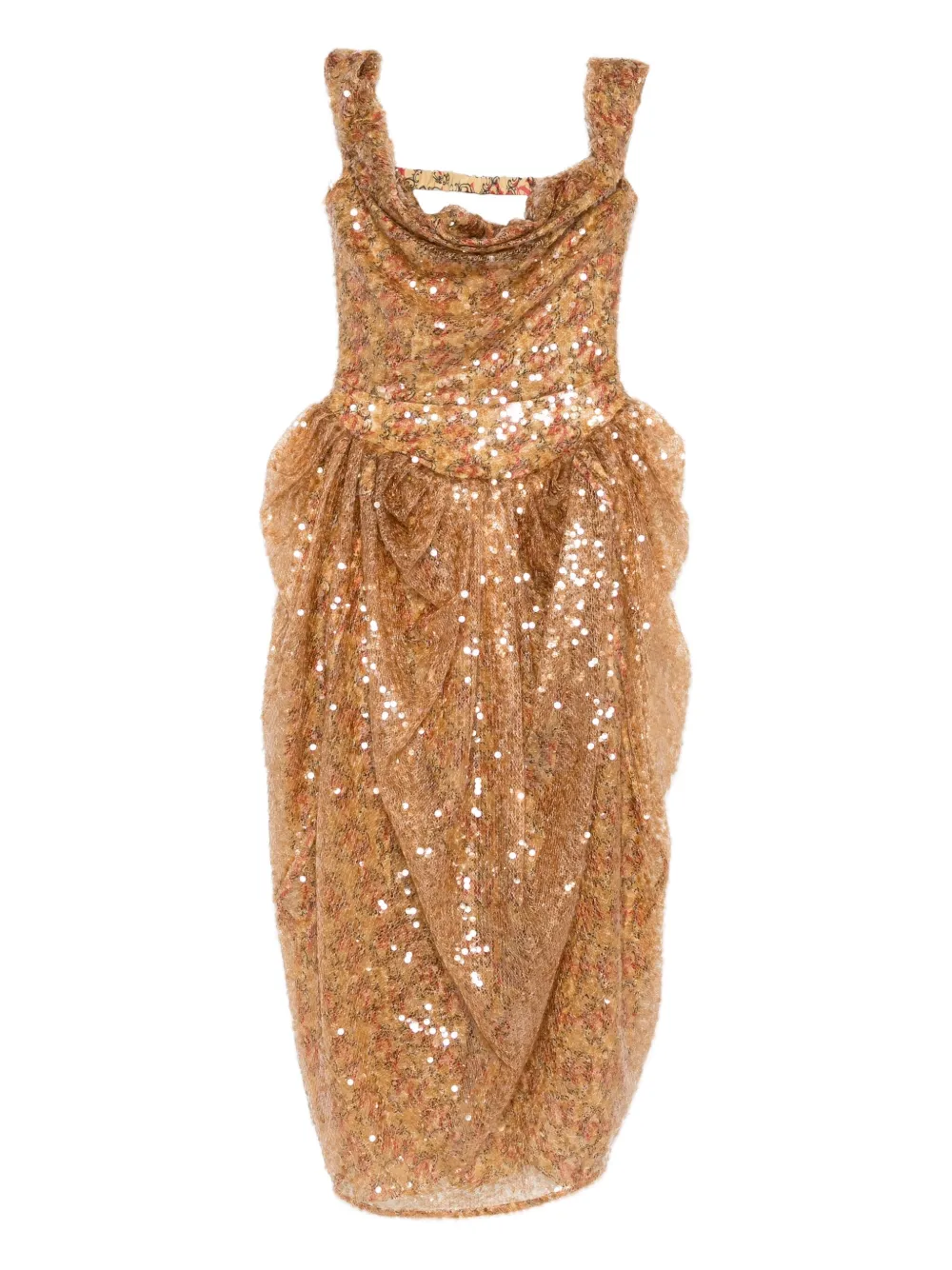 Драпированное платье с отделкой из пайеток Vivienne Westwood, золотой
Драпированное платье с отделкой из пайеток Vivienne Westwood, золотой