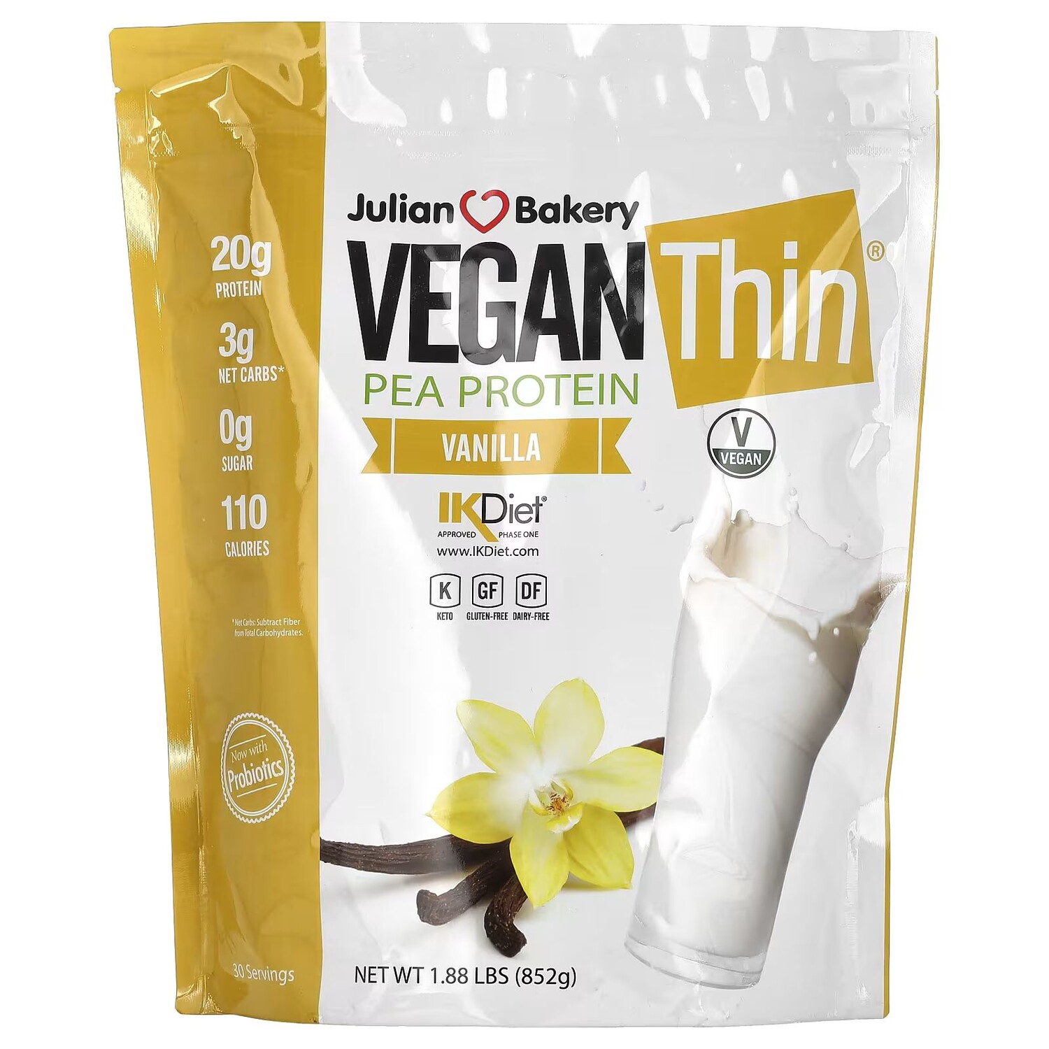 Vegan Thin, гороховый протеин, ваниль, 1,88 фунта (852 г) Julian Bakery
Vegan Thin, гороховый протеин, ваниль, 1,88 фунта (852 г) Julian Bakery