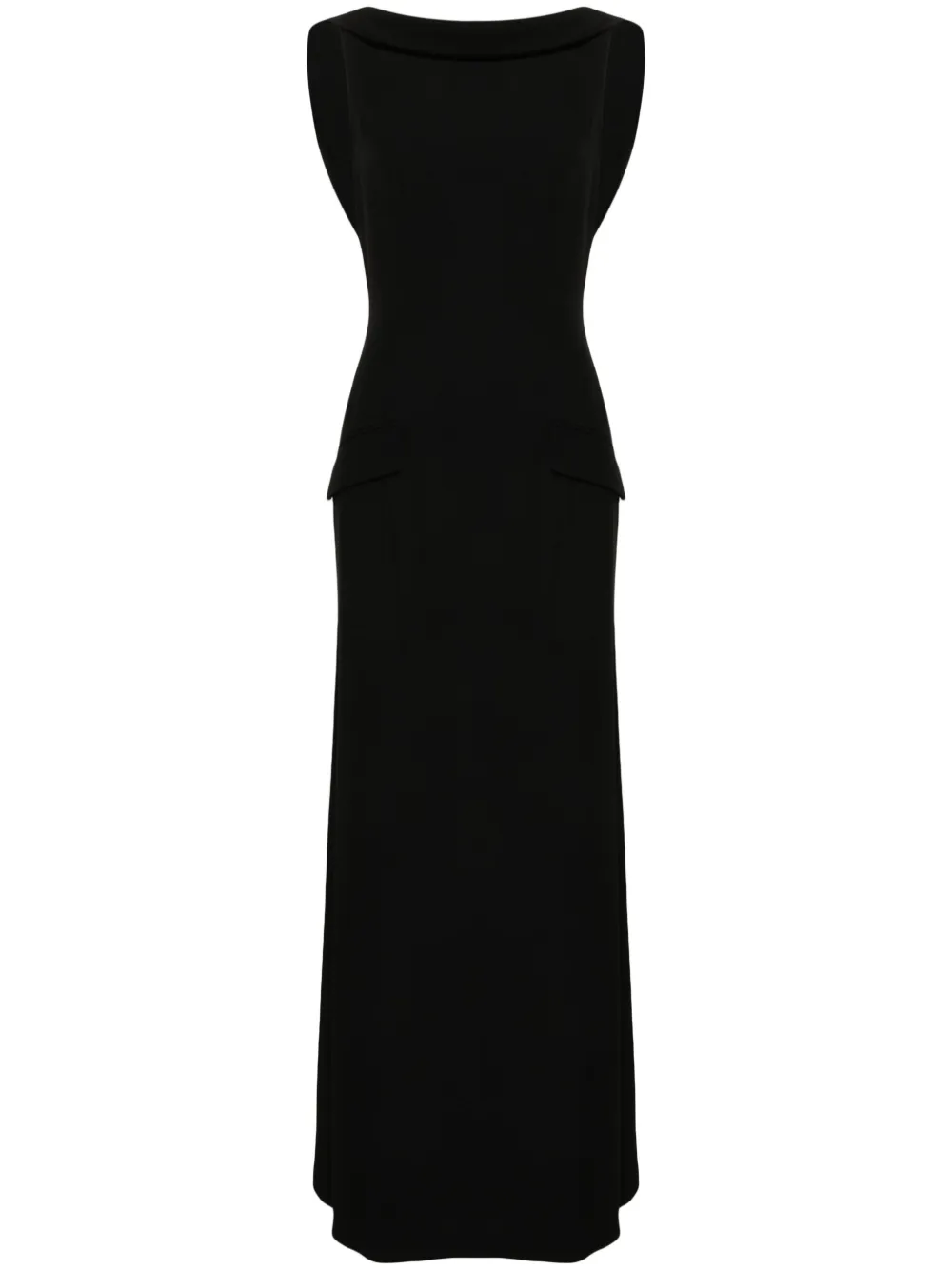 Расклешенное платье макси с оборками Alberta Ferretti, черный
Расклешенное платье макси с оборками Alberta Ferretti, черный