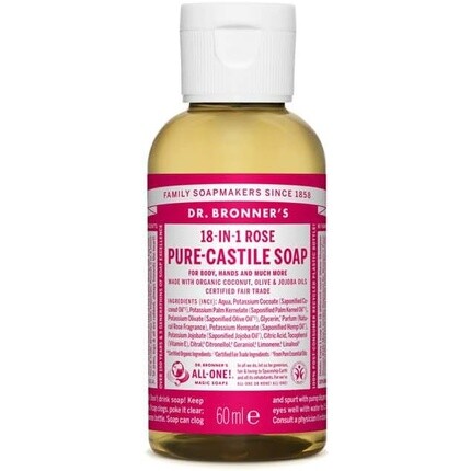 Органическое жидкое мыло Rose 18-в-1 Magic Soap, 60 мл, Dr. Bronner'S, Серый, Органическое жидкое мыло Rose 18-в-1 Magic Soap, 60 мл, Dr. Bronner'S
Органическое жидкое мыло Rose 18-в-1 Magic Soap, 60 мл, Dr. Bronner'S, Серый, Органическое жидкое мыло Rose 18-в-1 Magic Soap, 60 мл, Dr. Bronner'S
