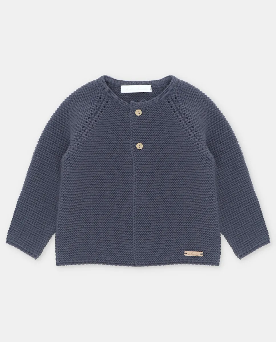 Трикотажная куртка с ажурными деталями темно-синего цвета Martín Aranda
Трикотажная куртка с ажурными деталями темно-синего цвета Martín Aranda