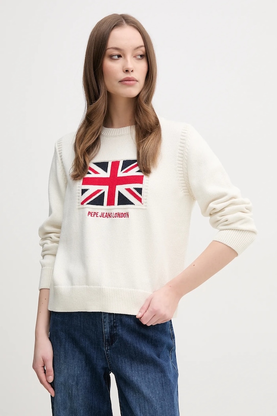 Хлопковый свитер NUNA Pepe Jeans, бежевый
Хлопковый свитер NUNA Pepe Jeans, бежевый