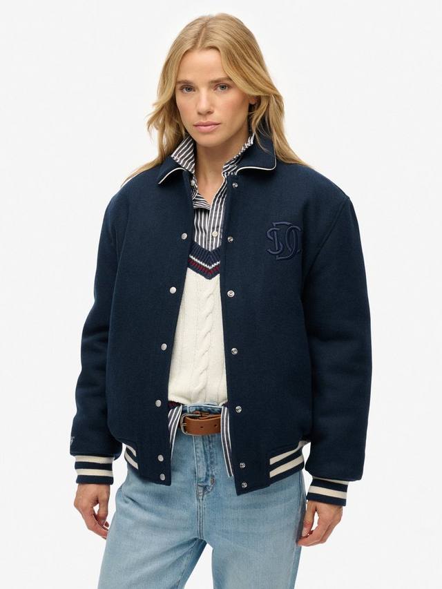Бомбер Country Club из шерстяной смеси Superdry, Blueberry Navy
Бомбер Country Club из шерстяной смеси Superdry, Blueberry Navy