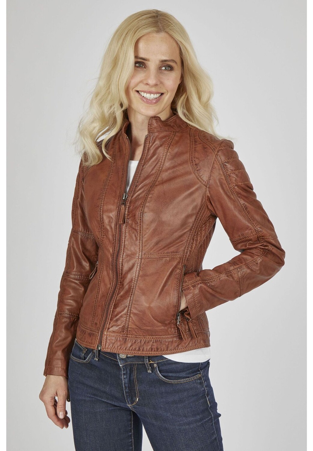 Кожаная куртка Vigni 7eleven, цвет Cognac 
Кожаная куртка Vigni 7eleven, цвет Cognac