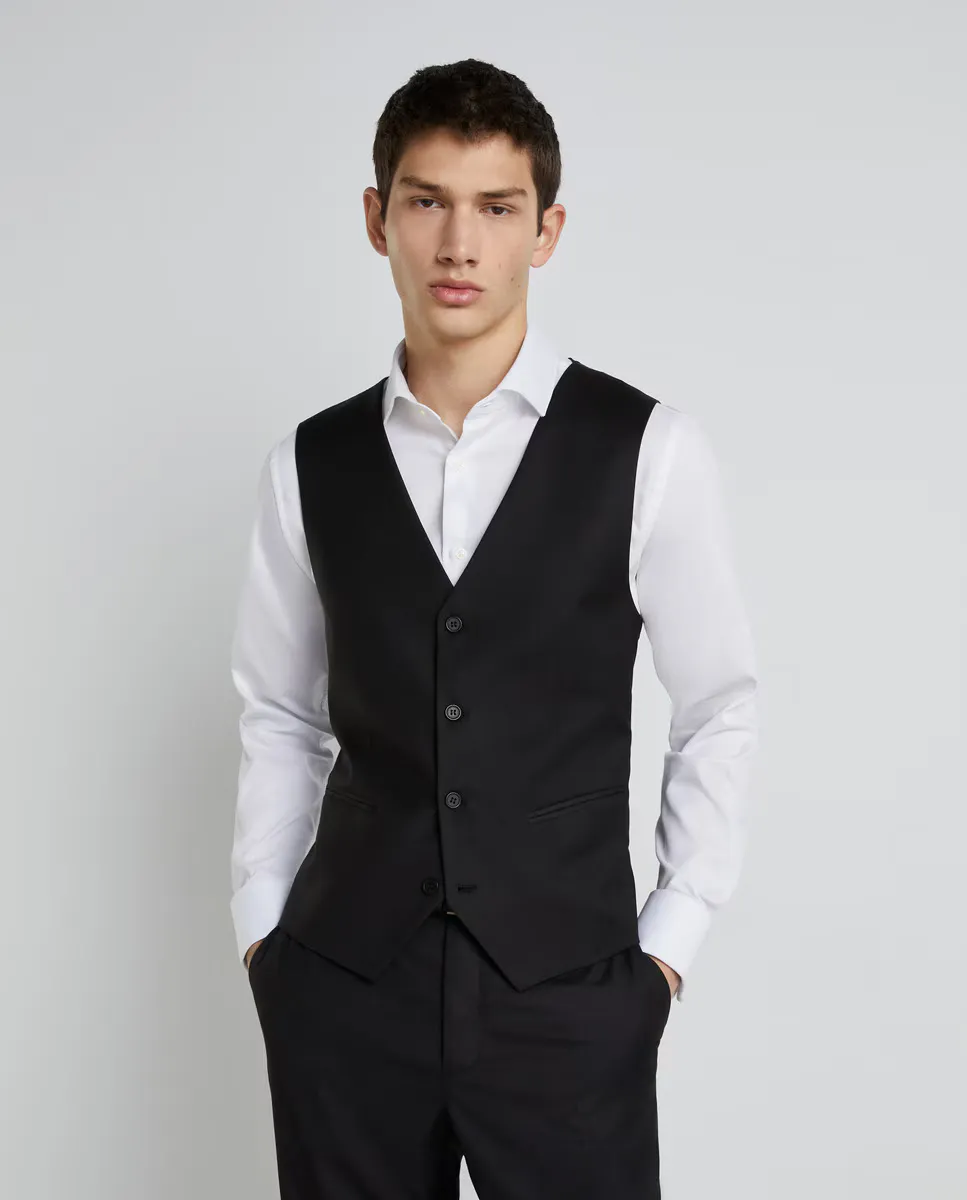 Однотонный мужской костюм-жилет Easy Wear, черный
Однотонный мужской костюм-жилет Easy Wear, черный